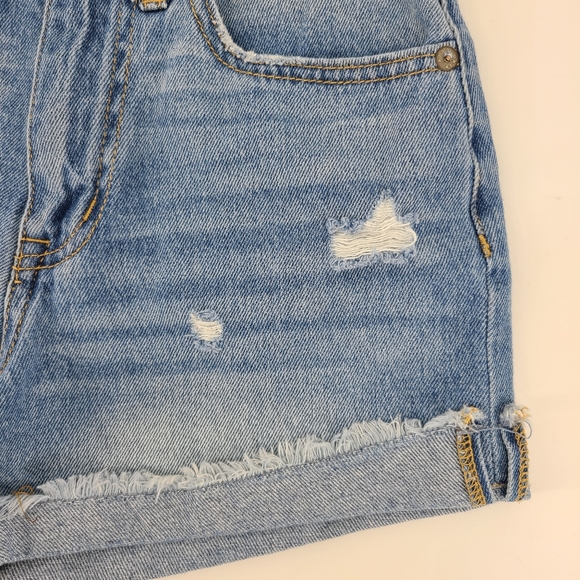 Aeropostale Medium Wash High Rise MOM SHORT 0 - Picture 5 of 10